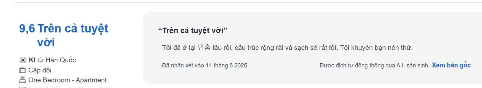 Ảnh chụp đánh giá thật từ Agoda