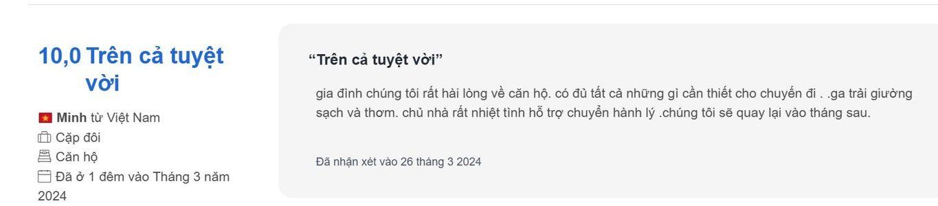 Ảnh chụp đánh giá thật từ Agoda